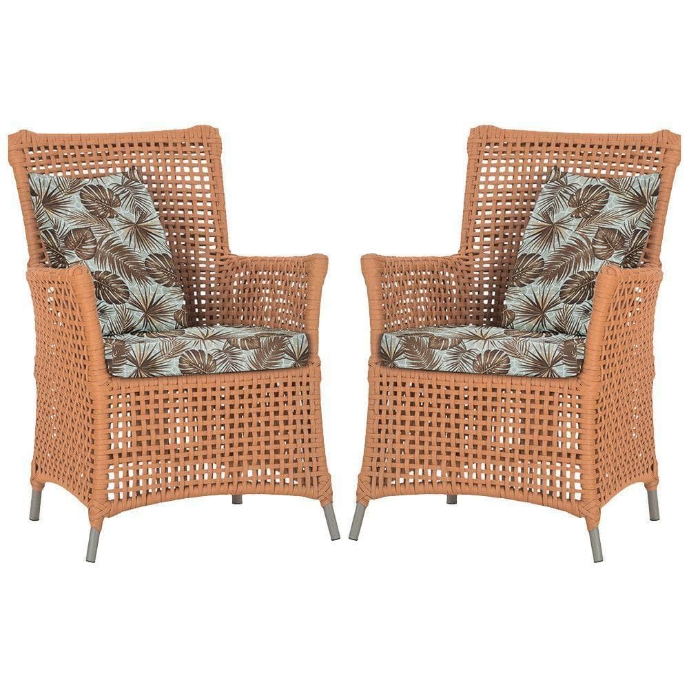 Poltronas Igapó Alumínio Pintura Fendi Corda Náutica E6 Terra Cota