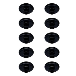 Kit 10 Plafon Simples Redondo Rosqueado E27 14,5Cm Preto