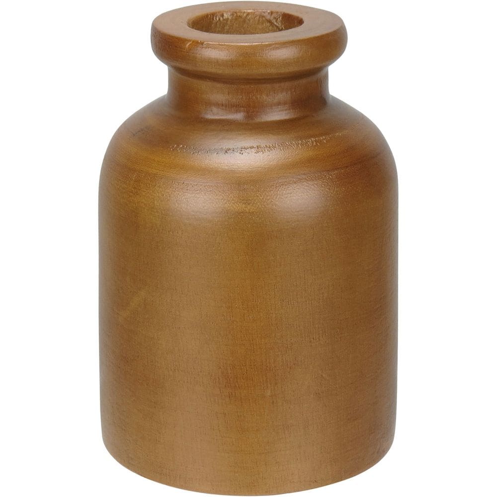 VASO DECORATIVO ENFEITE CASA HOME&CO MADEIRA 18x12x12cm NATURAL