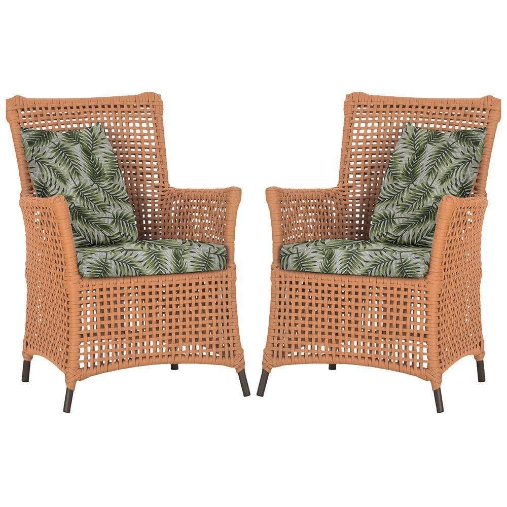Poltronas Igapó Alumínio Pintura Marrom Corda Náutica E5 Terra Cota