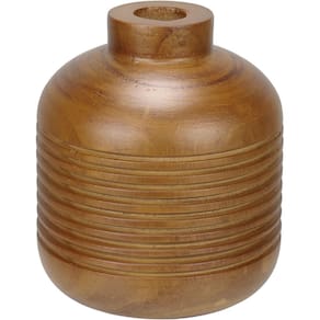 VASO DECORATIVO ENFEITE CASA HOME&CO MADEIRA 17x15x15cm NATURAL