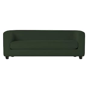 Sofá 3 Lugares Luxo Recepção Escritorio Sala Veneza 200cm Linho Cor Verde