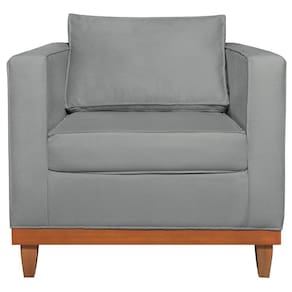 Kit Sofa 3 Lugares E 2 Poltronas Europa 180 Cm Bouclé Cinza