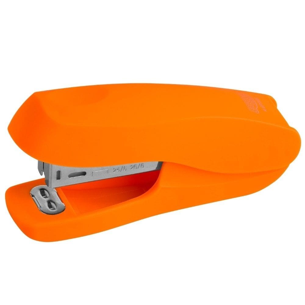 Grampeador Emborrachado Colorido Neon Base 11cm Grampos 26/6 - 24/6 - BRW