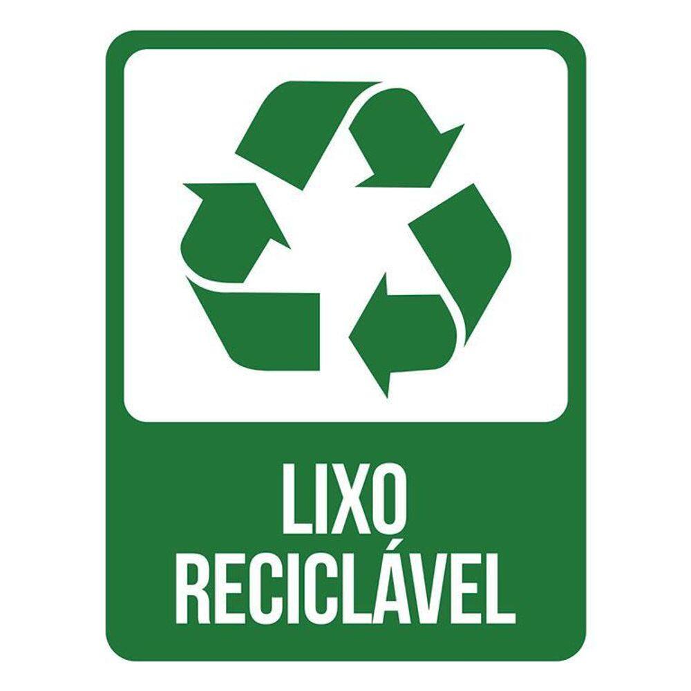 Placa De Sinalização - Lixo Reciclável 36X46