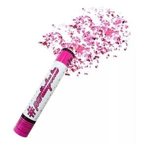 Lança Confete Metalizado Festa Chá Revelação Ano Novo Pink