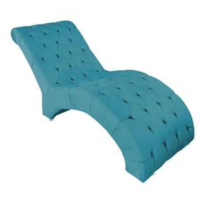 Recamier Divã Espreguiçadeira Para Sala Cliníca Estética Sandra Suede azul Turquesa