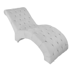 Recamier Divã Espreguiçadeira Para Sala Cliníca Estética Sandra Suede Cor:branco