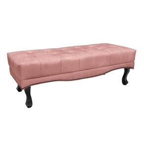 Puff Recamier Retrô Luis Xv Captonê Vicenza 160cm Veludo S04 Cor Rosa