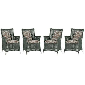 4 Poltronas Igapó Alumínio Pintura Fendi Corda Náutica E6 Verde