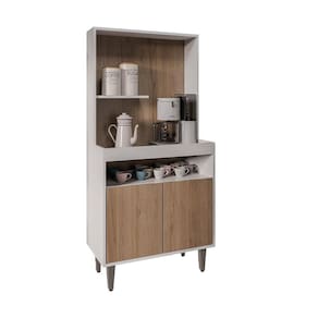 Armário 2 Portas Cantinho Do Café Rilary Para Cozinha Branco-freijó M12 - D`rossi