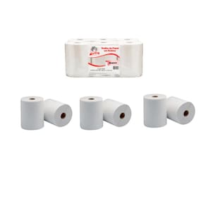 Papel Toalha Bobina Branco 6 Rolos 20 Cm X 200 Metros