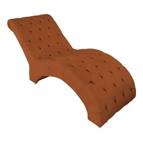 Recamier Divã Espreguiçadeira Para Sala Cliníca Estética Queila Suede Cor:terracota