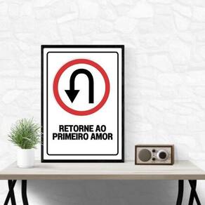 Quadro Retorne Ao Primeiro Amor 33X24Cm - Com Vidro