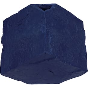 VASO DECORATIVO ENFIETE CASA CUBO HOME&CO RESINA 12x15x15cm AZUL
