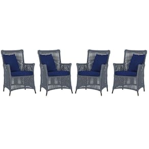 4 Poltronas Igapó Alumínio Pintura Marrom Corda Náutica E10 Prata