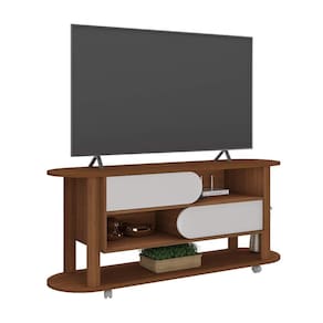 Rack Para Tv Até 65" Mundi Cedro/off White Artely Cedro/off White