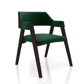 Cadeira Sala De Jantar E Jogos Carteados Madeira Maciça Poker Veludo Verde-capuccino G42 - Gran Belo