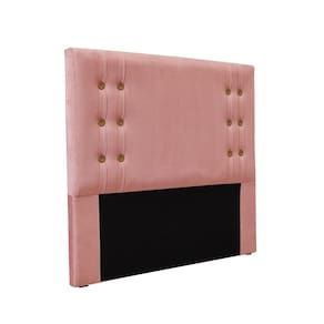 Cabeceira Cama Box Casal 140cm e Recamier Gênova Veludo Rosa S04 - D`rossi