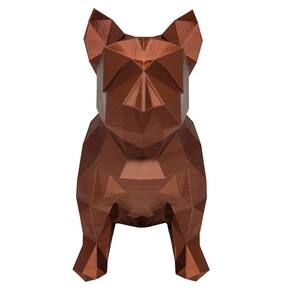 Bulldog Francês 3D Cachorro 18Cm Estátua Decorativo Cor