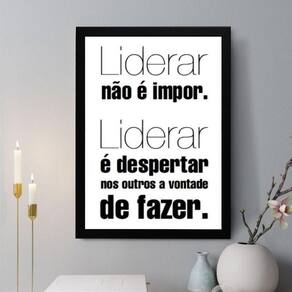 Quadro Decorativo Liderar Não É Impor 33X24Cm