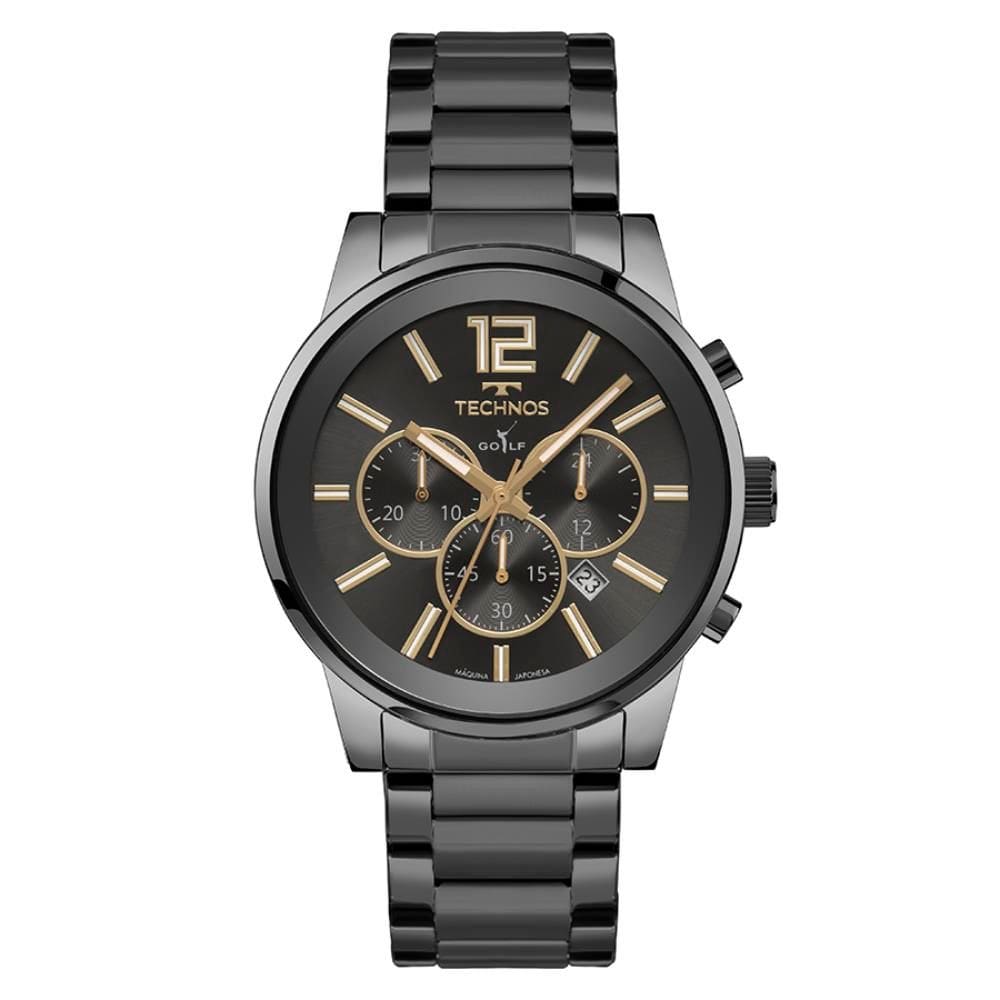 Relógio Technos Masculino Ref: Js25bce/1f Cronógrafo Grafite