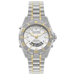 Relógio Technos Masculino Ref: Wt2050ag/1b Skydiver Anadigi Bicolor