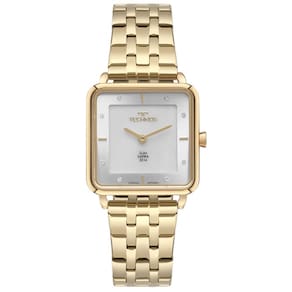 Relógio Technos Feminino Ref: Gl22am/1k Slim Retangular Dourado