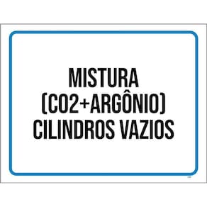 Placa Mistura C02 Argônio Cilindros Vazios 36X46