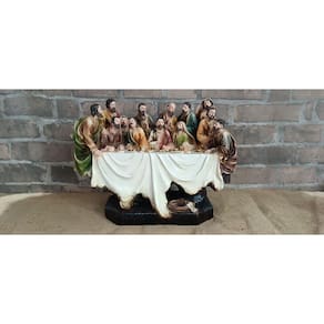 Santa Ceia De Natal Colorida Mesa Média Decorativa 35Cm