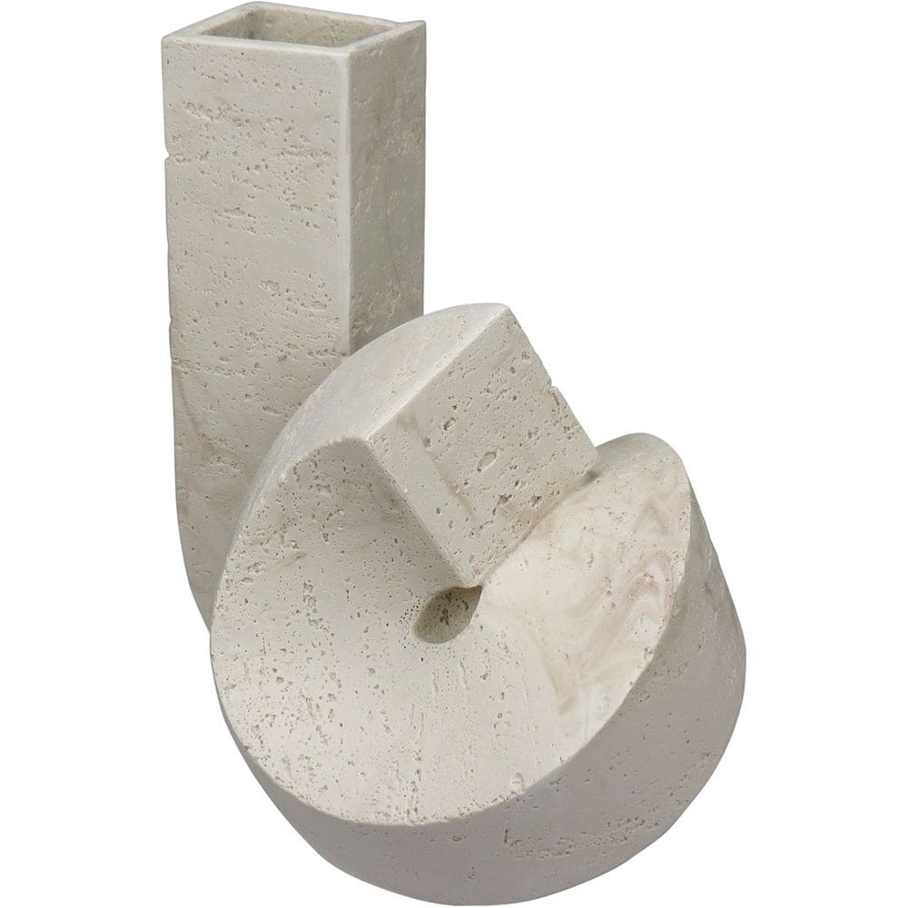VASO DECORATIVO ENFEITE CASA NÓ HOME&CO RESINA 25x21x19cm BRANCO
