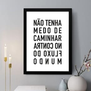 Quadro Decorativo Não Tenha Medo De Caminhar 45X34Cm