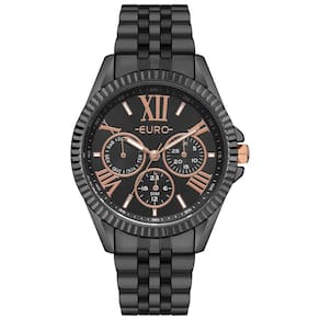 Relógio Euro Feminino Ref: Eu6p29aix/4p Multifunção Black