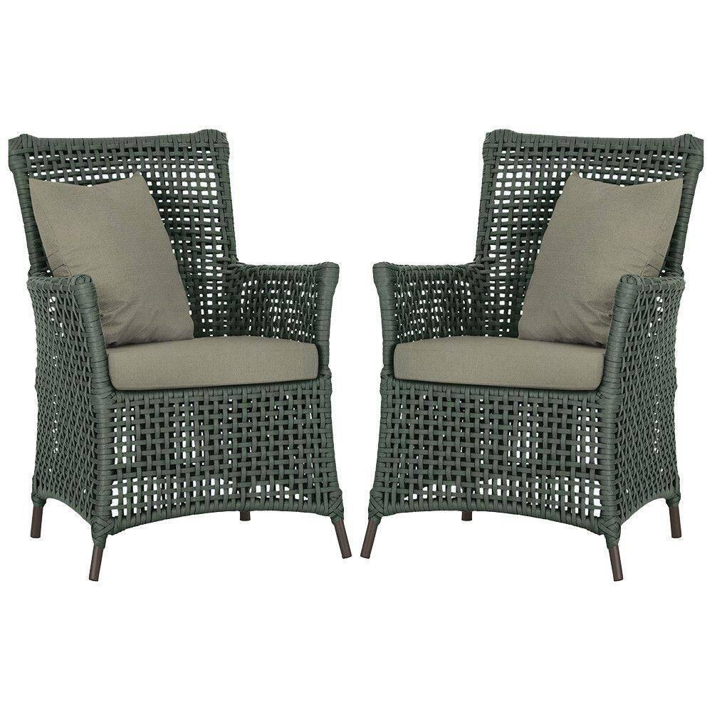 Poltronas Igapó Alumínio Pintura Marrom Corda Náutica E8 Verde