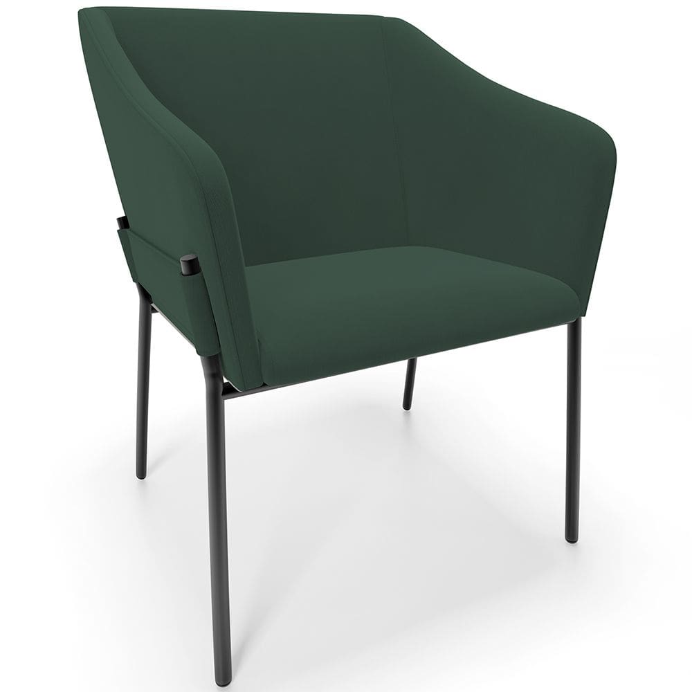Cadeira Para Sala de Jantar Estar Living Olívia L02 Suede Verde - Lyam Decor