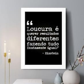 Quadro Decorativo Loucura - Einstein 45X34Cm