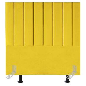 Cabeceira Estofada De Cama Casal Box 140 Cm Maya Suede E Frame amarelo