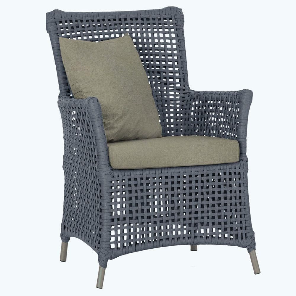 Poltrona Igapó Alumínio Micro Pintura Fendi Corda Náutica E8 Prata