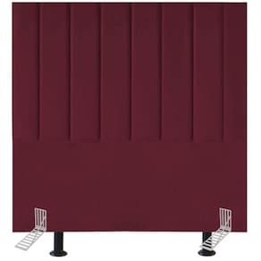 Cabeceira Estofada Cama Box Solteiro 90 Cm Luísa Suede E Frame bordô