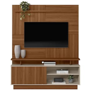 Estante Painel Para Tv 60 Pol 150cm Sena L06 Jatobá/off White - Mpozenato
