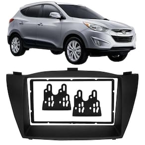 Moldura Painel 2 Din Hyundai Ix35 CD DVD - Preto
