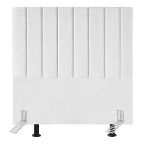 Cabeceira Estofada Cama Solteiro 100 Cm Maya Corino E Frame branco