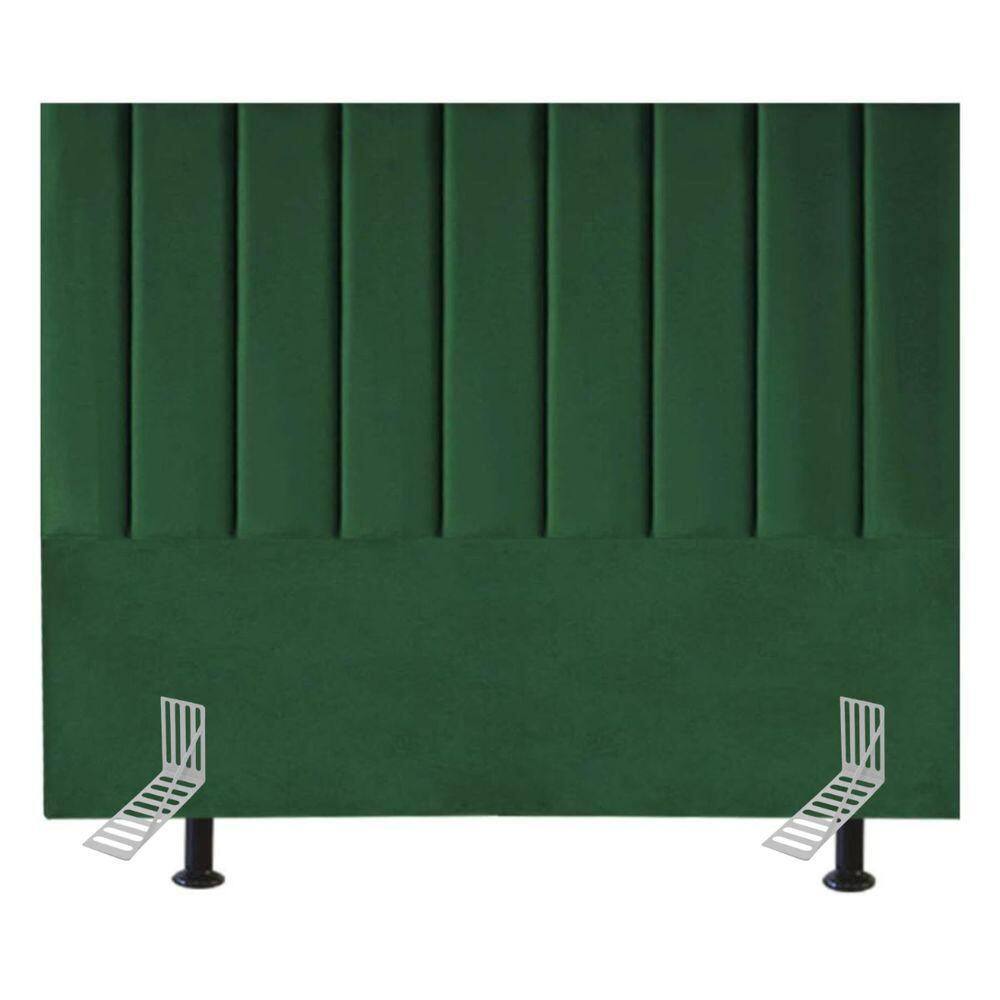 Cabeceira Estofada Cama King 195 Cm Maya Suede E Frame verde