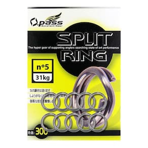 Kit 10 Argolas Split Ring Para Pesca O-Pass Em Aço Inox