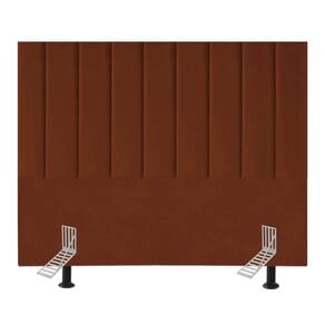 Cabeceira Estofada Cama Solteiro Box 100 Cm Maya Veludo E Frame terracota