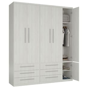 Guarda-roupa 5 Portas 6 Gavetas Modular 1310 Ilan Carvalho