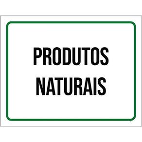 Placa Sinalização Verde - Produtos Naturais 36X46
