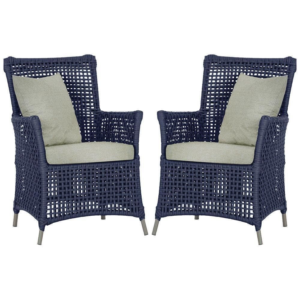 Poltronas Igapó Alumínio Pintura Fendi Corda Náutica E3 Azul