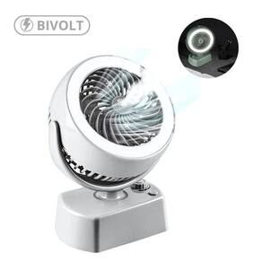 Ventilador Portátil Umidificador E Led Ajustável Em 90º E