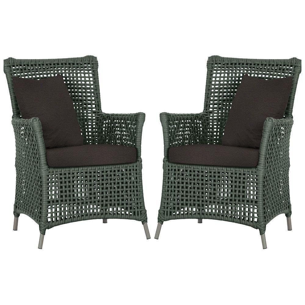 Poltronas Igapó Alumínio Pintura Fendi Corda Náutica E9 Verde
